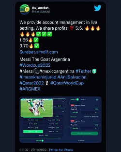 Live betting account management